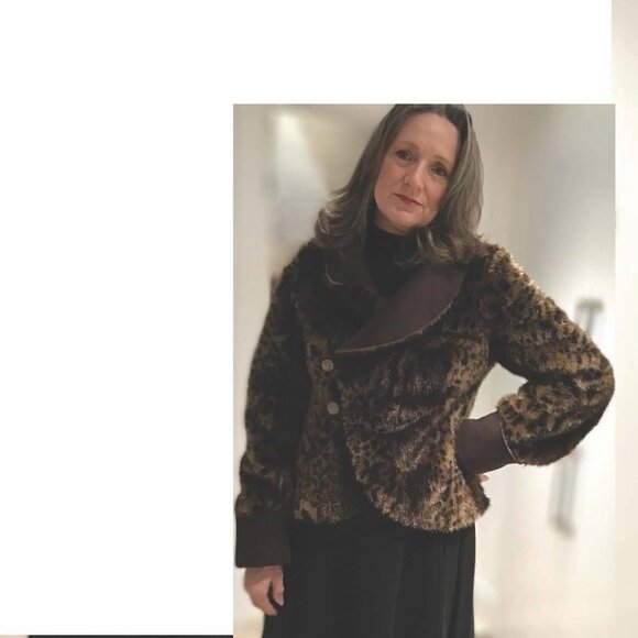 Reversible Faux Leopard/Suede Waist Jacket - Picture 1 of 3